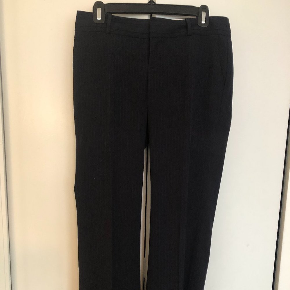 Banana Republic Martin Fit Women's Size 6 Petite - Navy Pinstrip